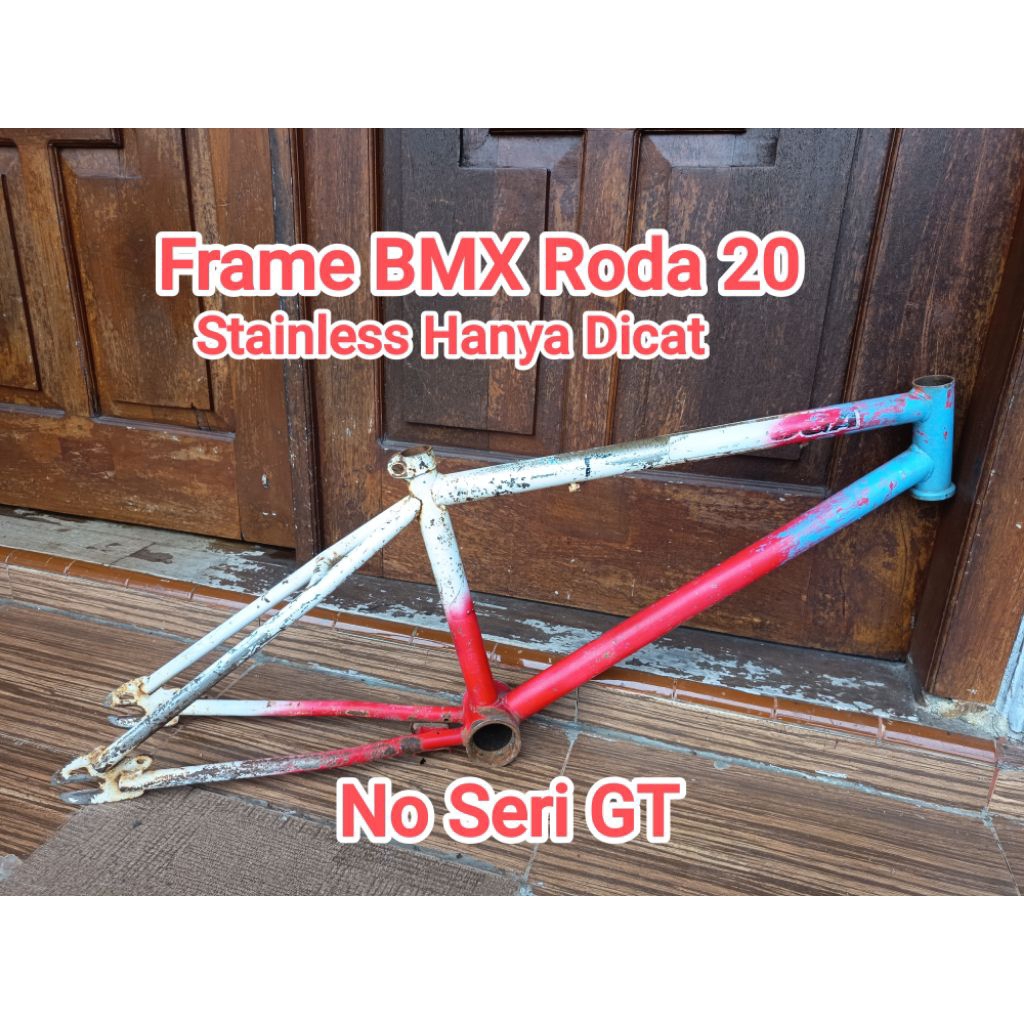 Frame BMX Roda 20 Stainless No Seri GT