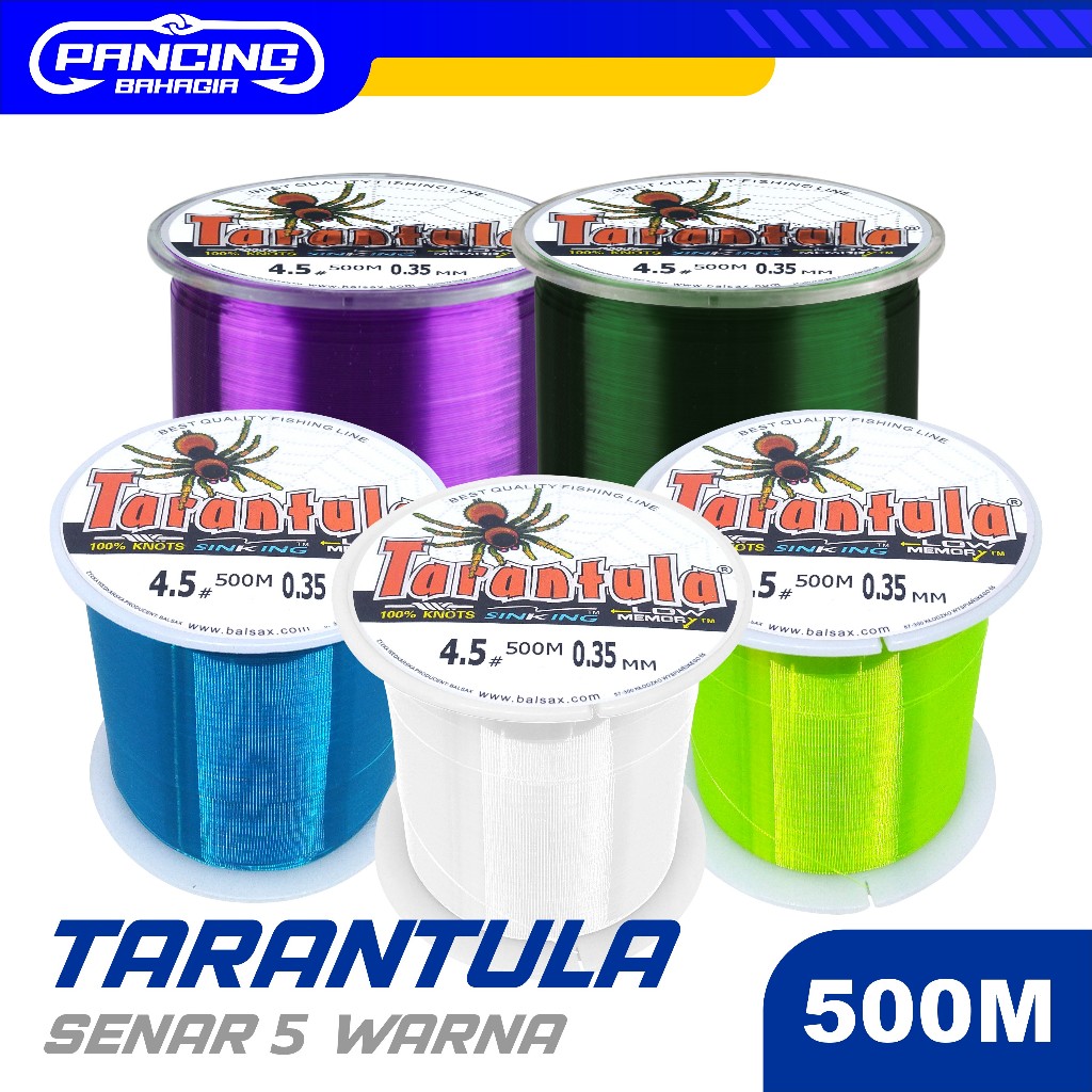 Pancing Bahagia Tali Pancing TARANTULA 500Meter   Nilon  Pancing BahanNilon Pancing AntiKeriting Sup