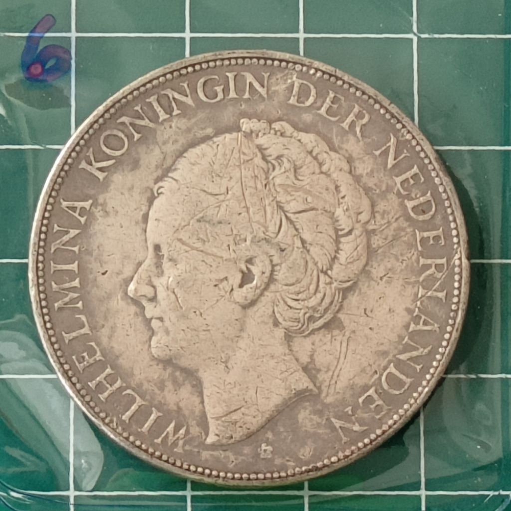 KOIN PERAK WILHELMINA 2,5 GULDEN (6)
