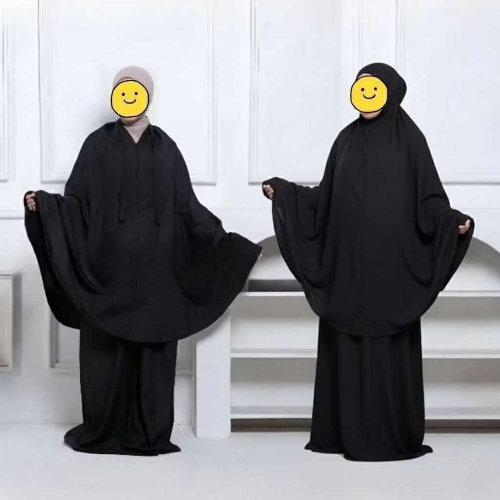 #fashion #mukena #rukuh Moslem Women Hijab Mukena Abutay Bordir untuk Travel Portable bahan Parasut 