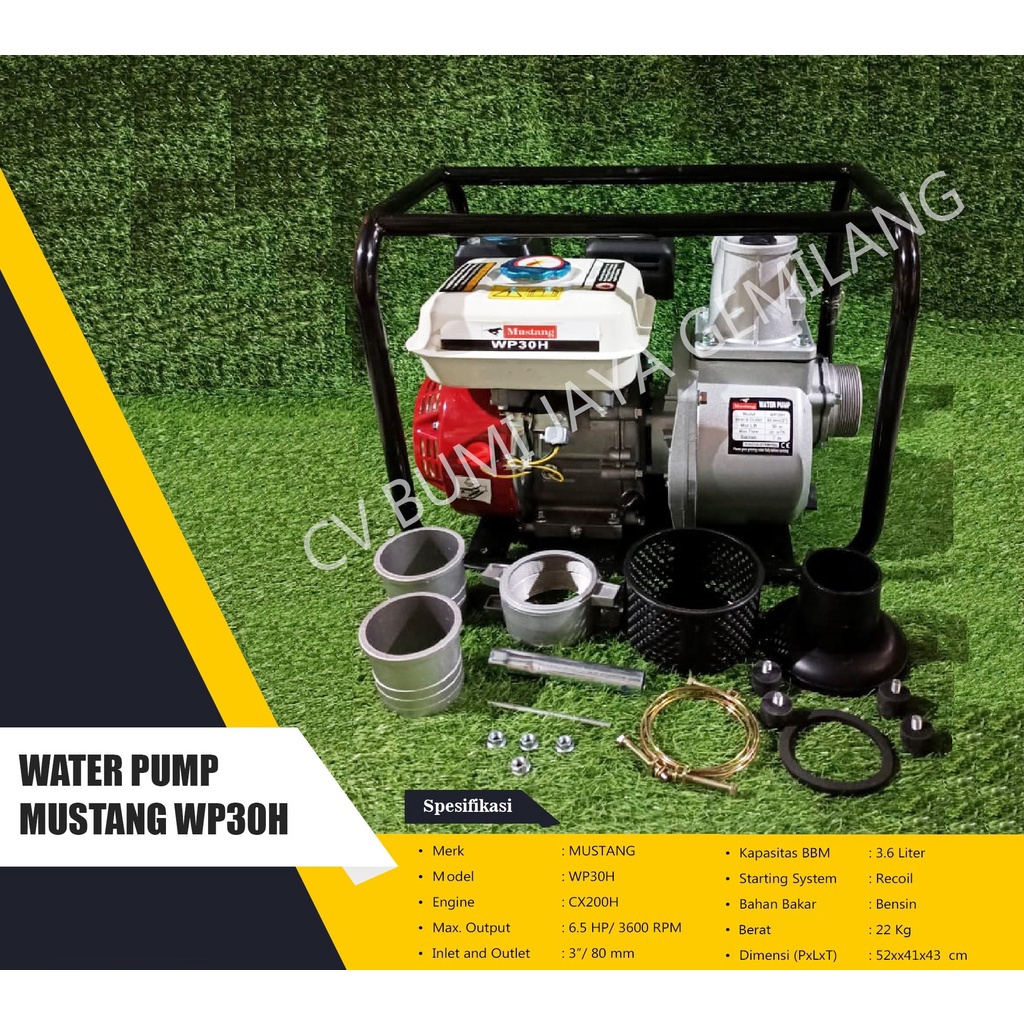 MESIN POMPA AIR SAWAH 3 INCH MUSTANG WP 30 H