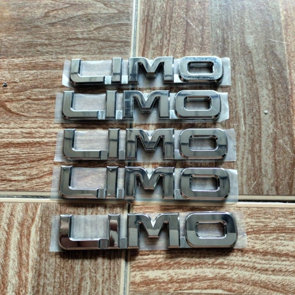 Emblem Limo tulisan Vios taxi Limo chroom original