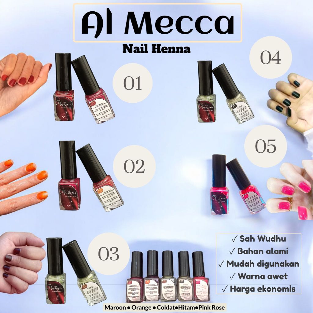 inai kuku paling murah / bisa COD / tahan lama / pacar kuku muslim terlaris halal sah sholat