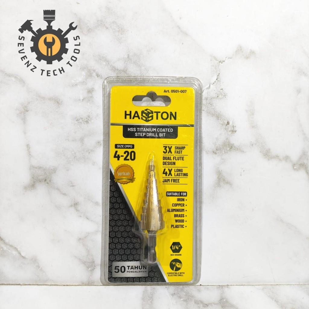 HASTON MATA BOR PAGODA 4-20MM HSS MATA BOR KERUCUT TITANIUM BEARING STEEL STEP CONE KEPALA BULAT