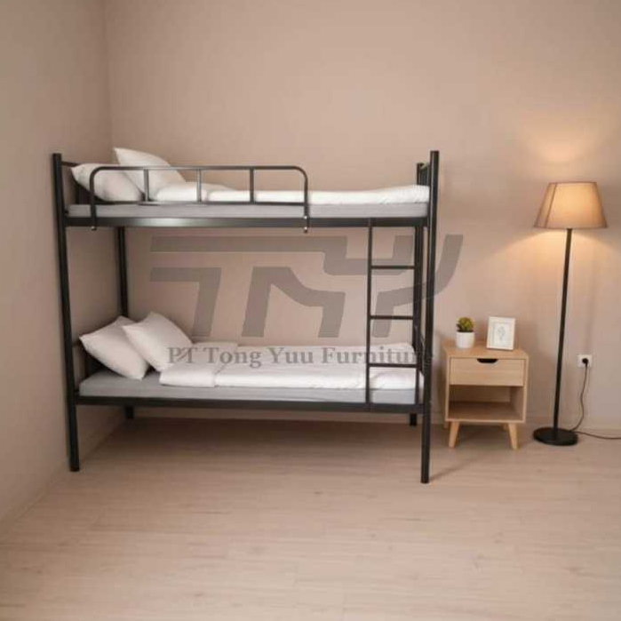 Ranjang Besi Susun 2 Tingkat | Divan Besi 2 Tingkat | Tempat Tidur Susun 2 Tingkat
