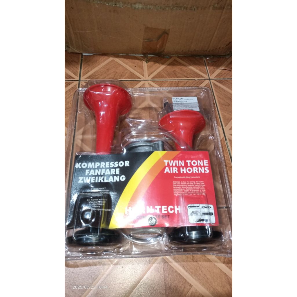 klakson terompet corong 2 pakai dinamo angin 12volt