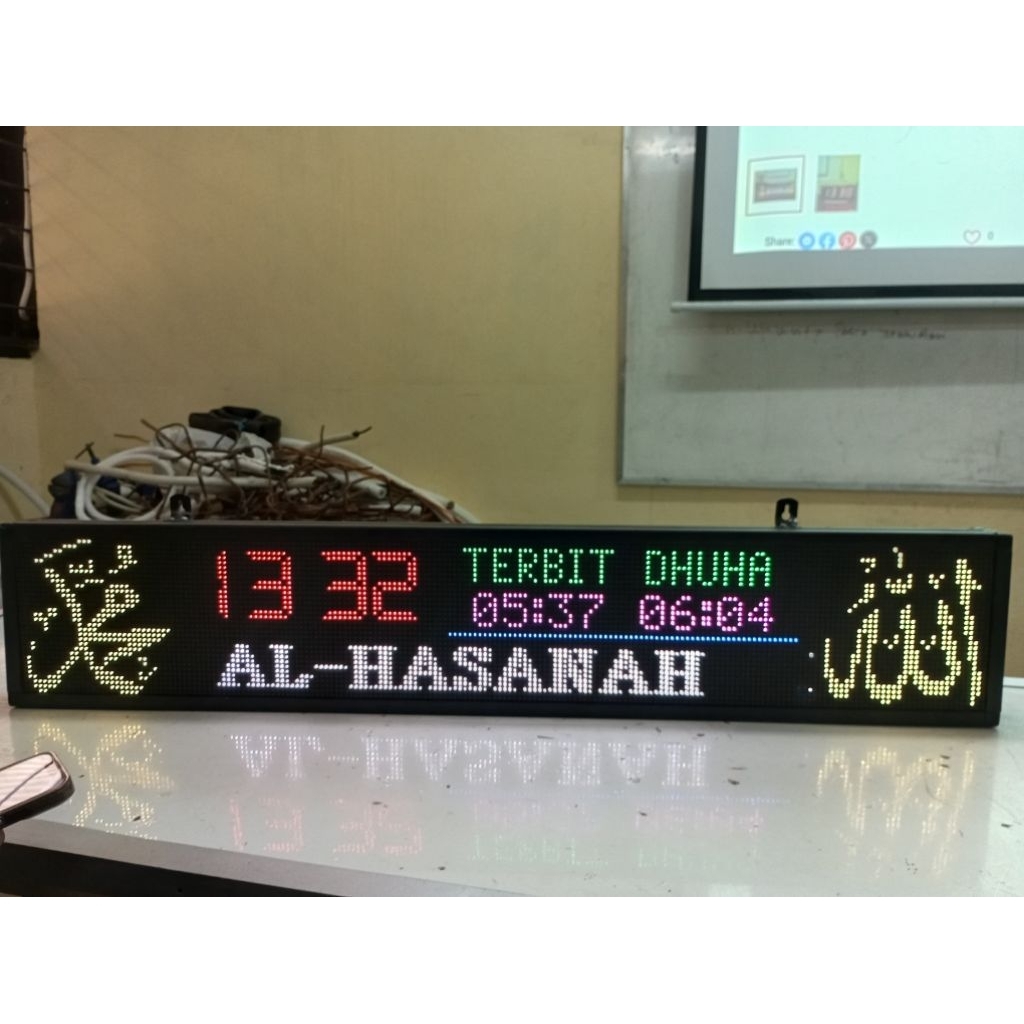 Jam Digital Masjid LED Jadwal Sholat Otomatis