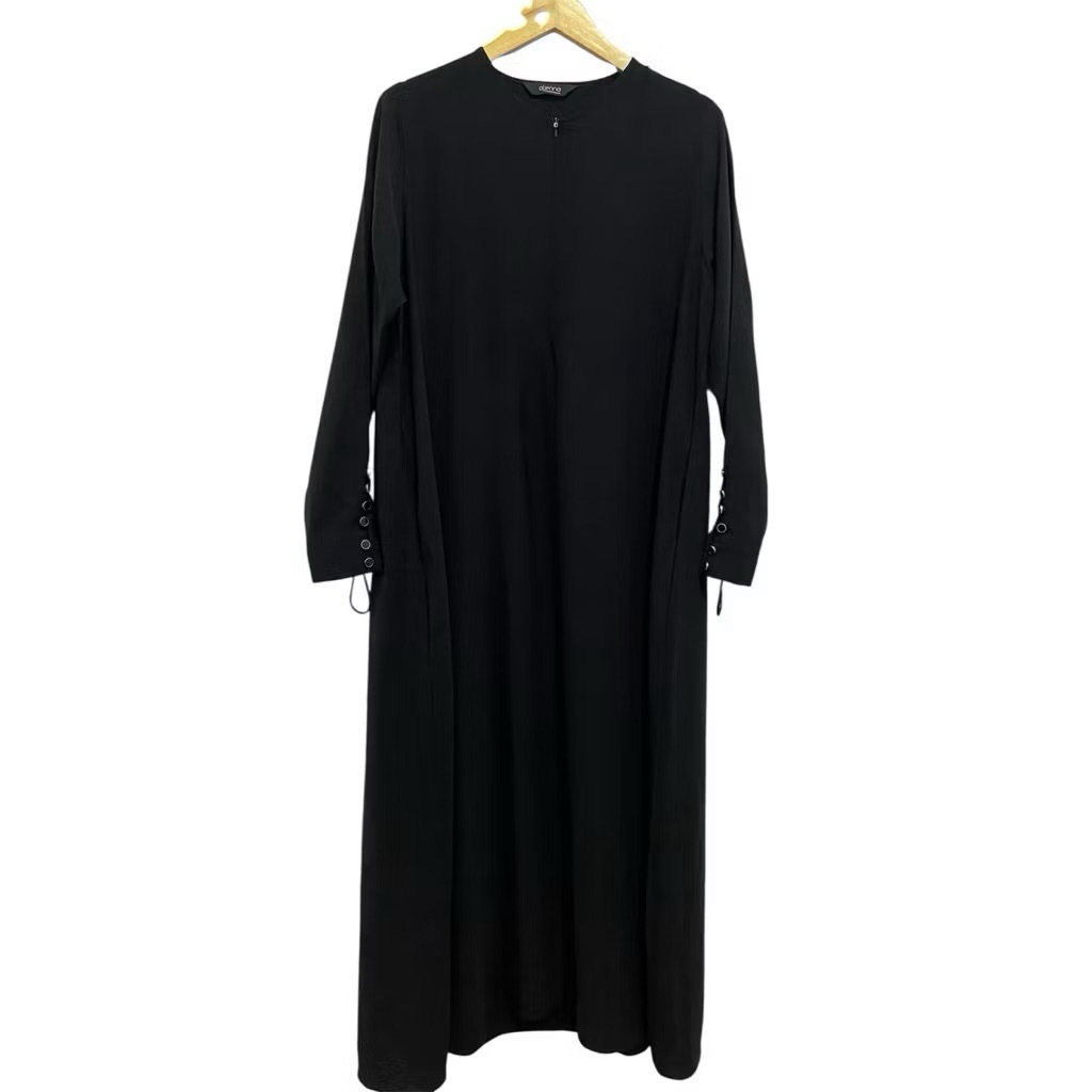 Preloved 1 Set Saila Dress Jet Black Premium L + FK long prime JBP by Aljenna