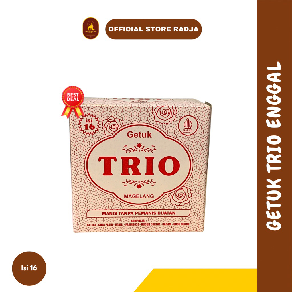 [Isi 16] Getuk Trio Enggal Magelang Getuk Trio Tiga Warna Manis - Oleh Oleh Jogja