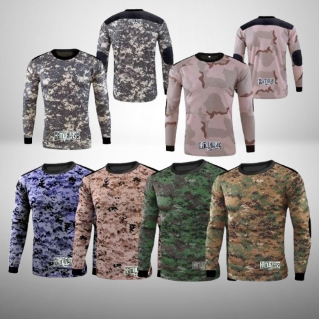 Kaos Deker Loreng Army – Tactical Outdoor Pria & Wanita