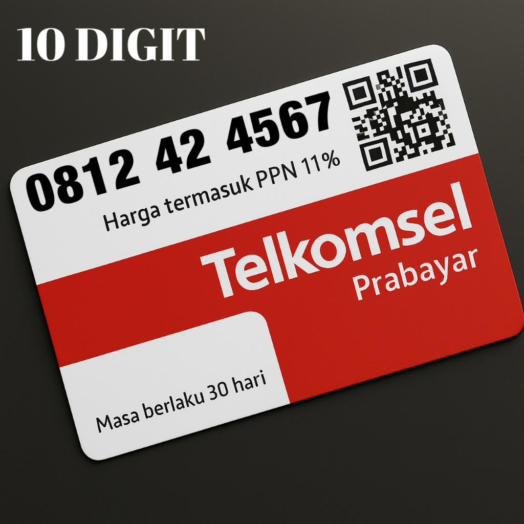 Telkomsel Simpati - Kartu Perdana Nomor Cantik 10 DIGIT -  O812 42 4567