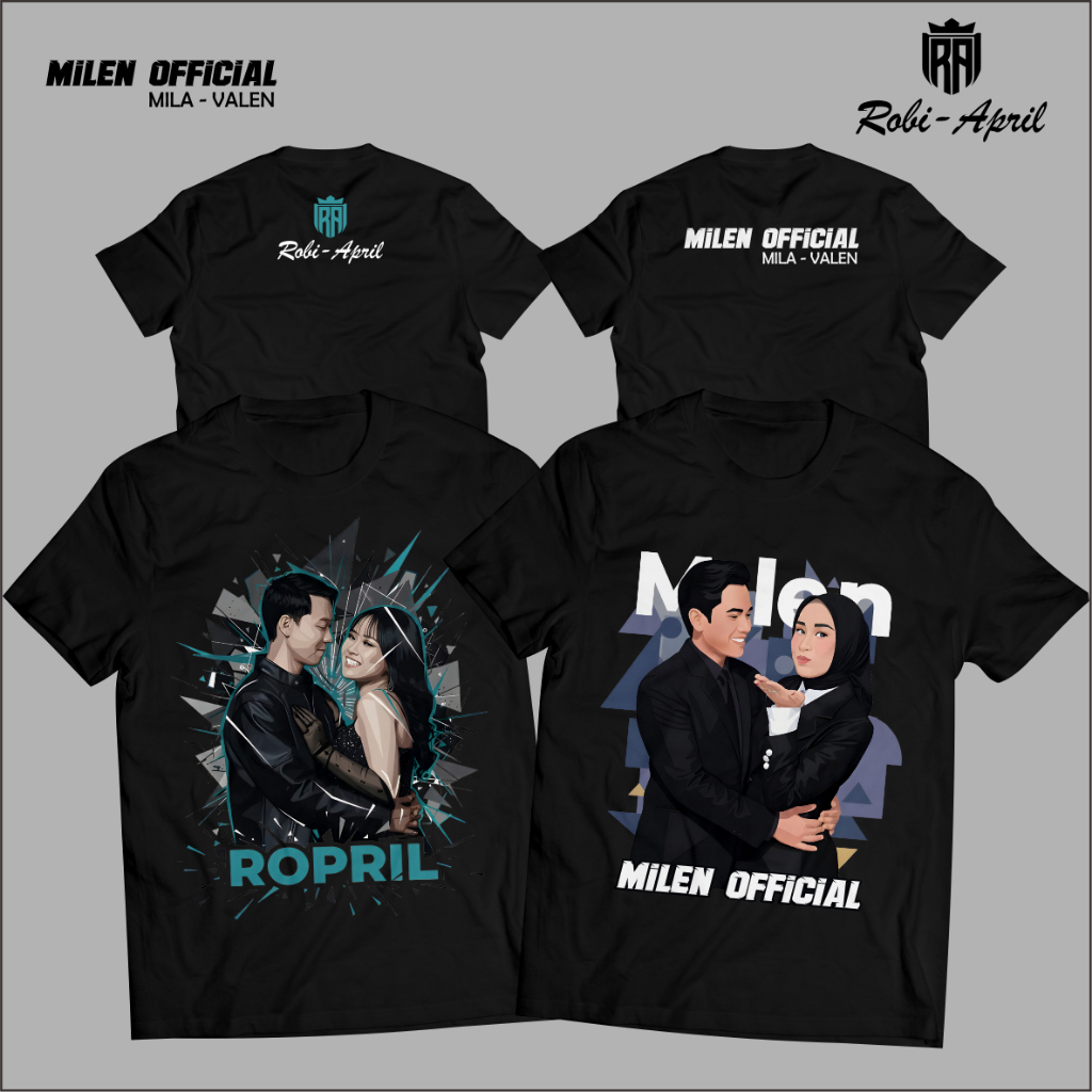 KAOS ROPRIL X MILEN DANGDUT ACADEMY COTTON COMBED 24s KUALITAS DISTRO