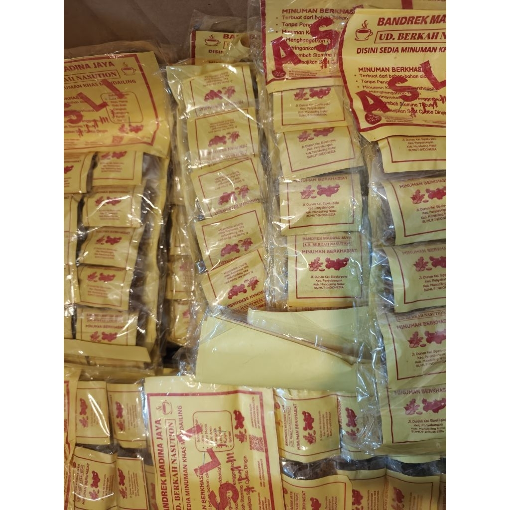 BANDREK MADINA JAHE MERAH ALAMI ISI 10 SACHET / 10 GELAS TANPA BAHAN KIMIA