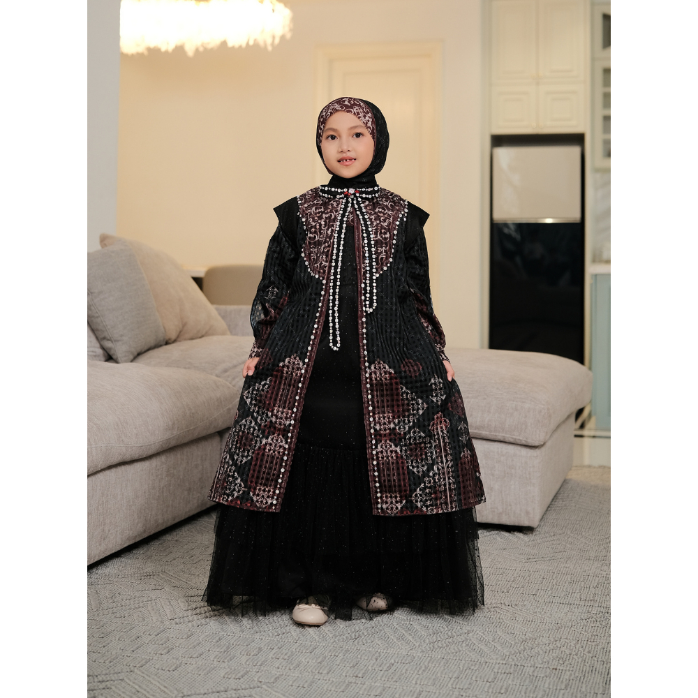 Alcavella - Zyphara Kids Dress | Baju Gamis Anak Perempuan Syari Elegan