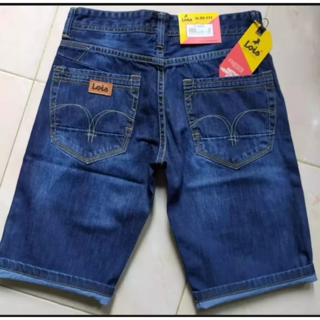 Celana  Jeans Pendek Pria Original / Jeans Pendek Lois Pria Terbaru