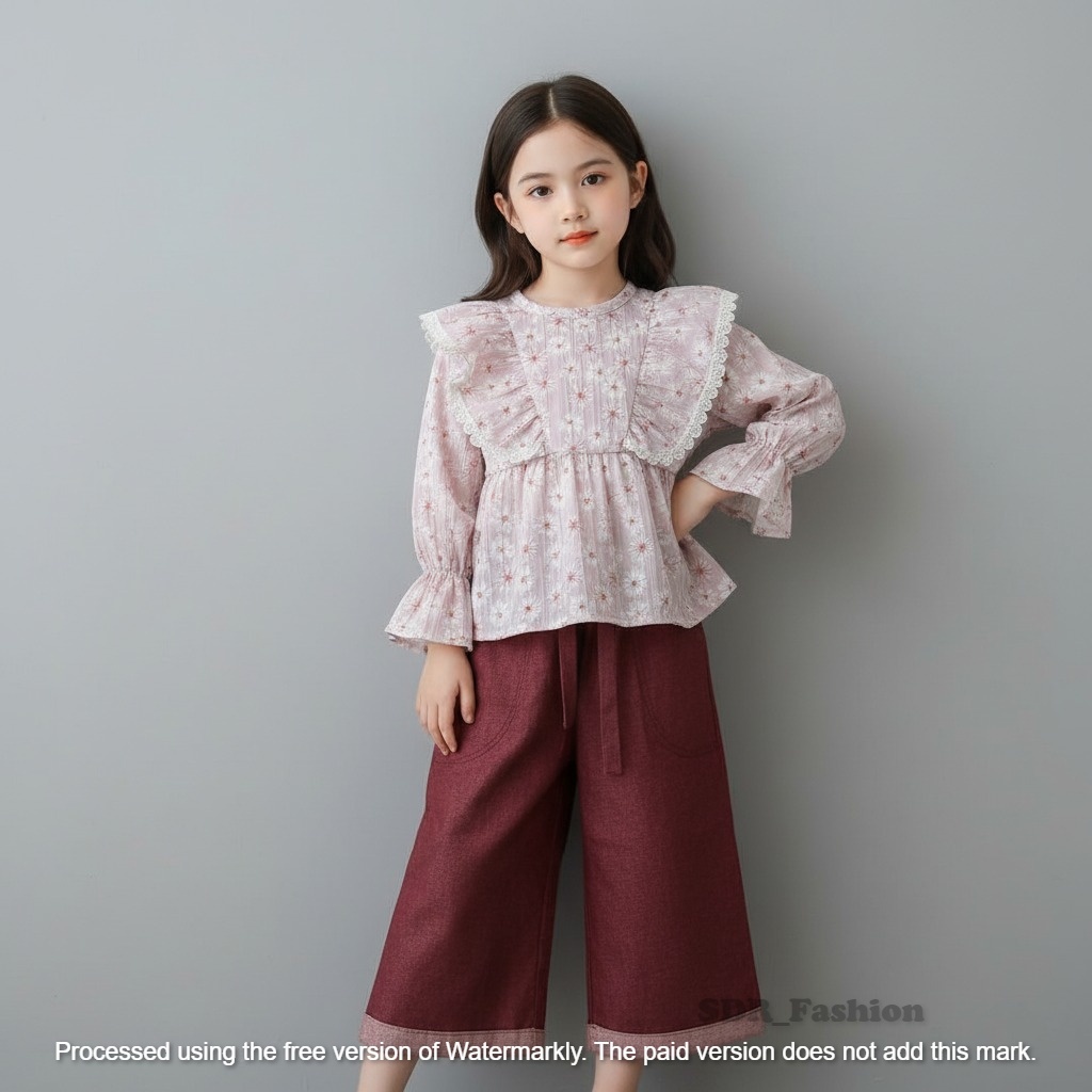 Set Baju Muslim Umur 1-14 Tahun Wanset Remaja Setcel Rok Baju 1 Stel Ank Cewek 7 Thn 11 15 Bju 2In1 