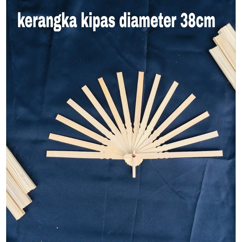 Sovenir Tangkai Kipas Bambu Buat Prakarya Sekolah Custom Manual DIY Tulangan Gagang Lipat Bahan Irat