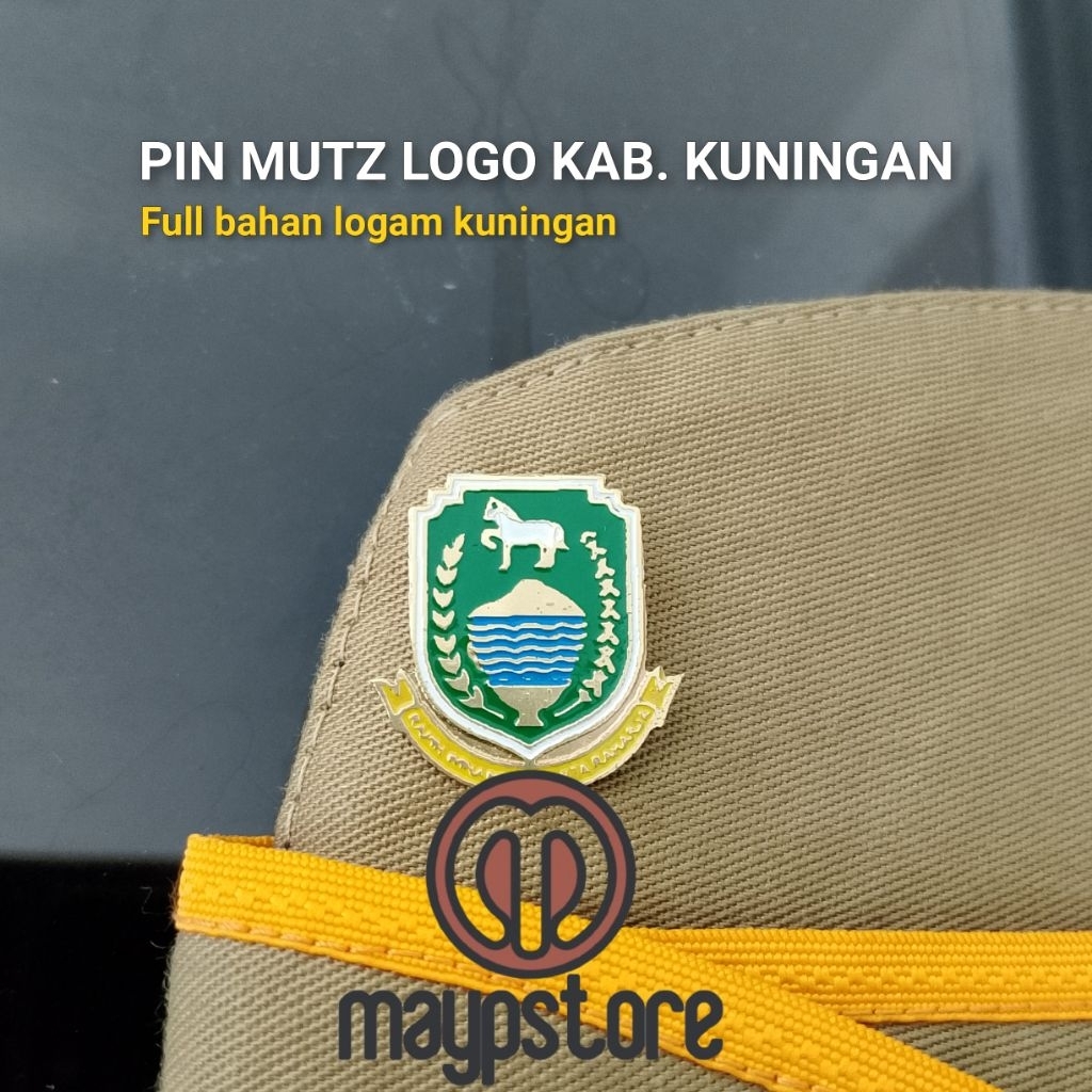 Pin Mutz Logo Kabupaten Kuningan | Pin Logo Kabupaten Kuningan Full Logam Kuningan