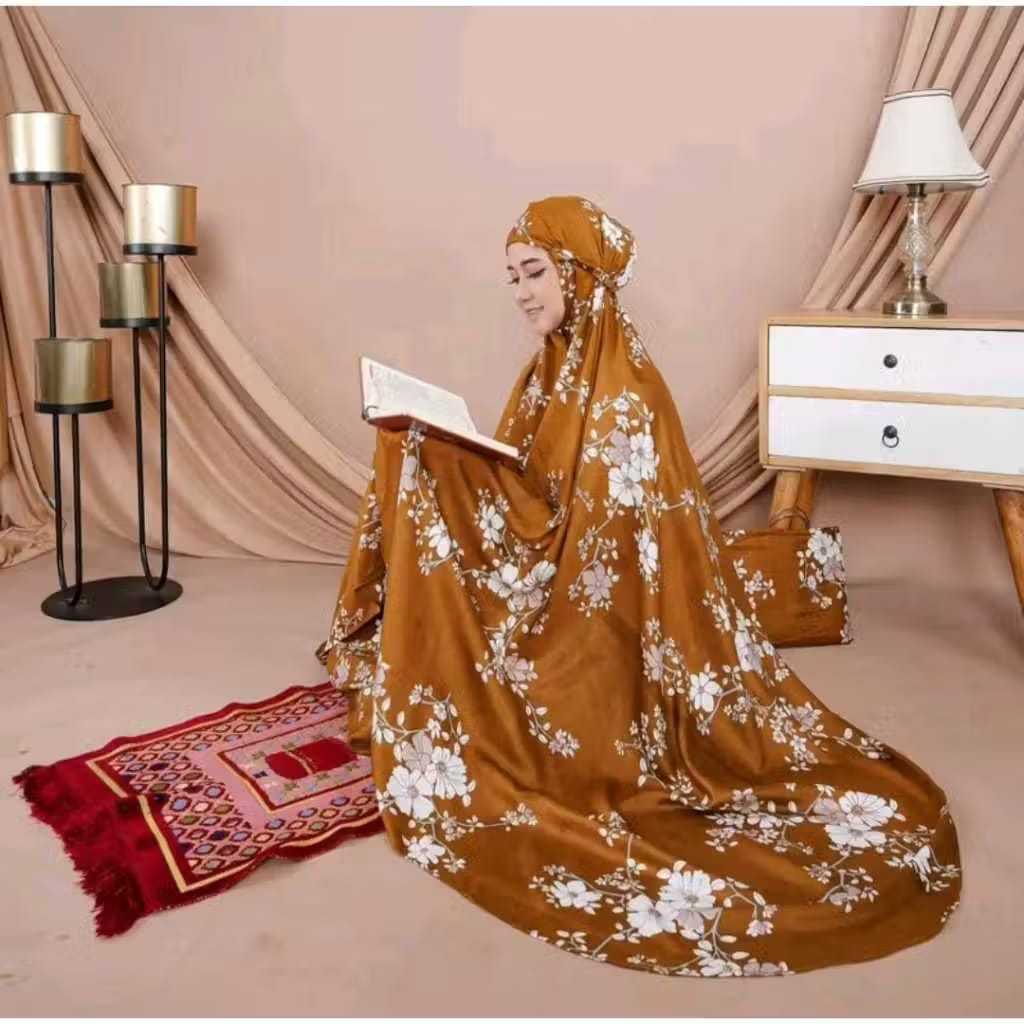 PROMO mukenah bunga sakura mukenah/traveling/mukenah bahan adem mukena mini pouch