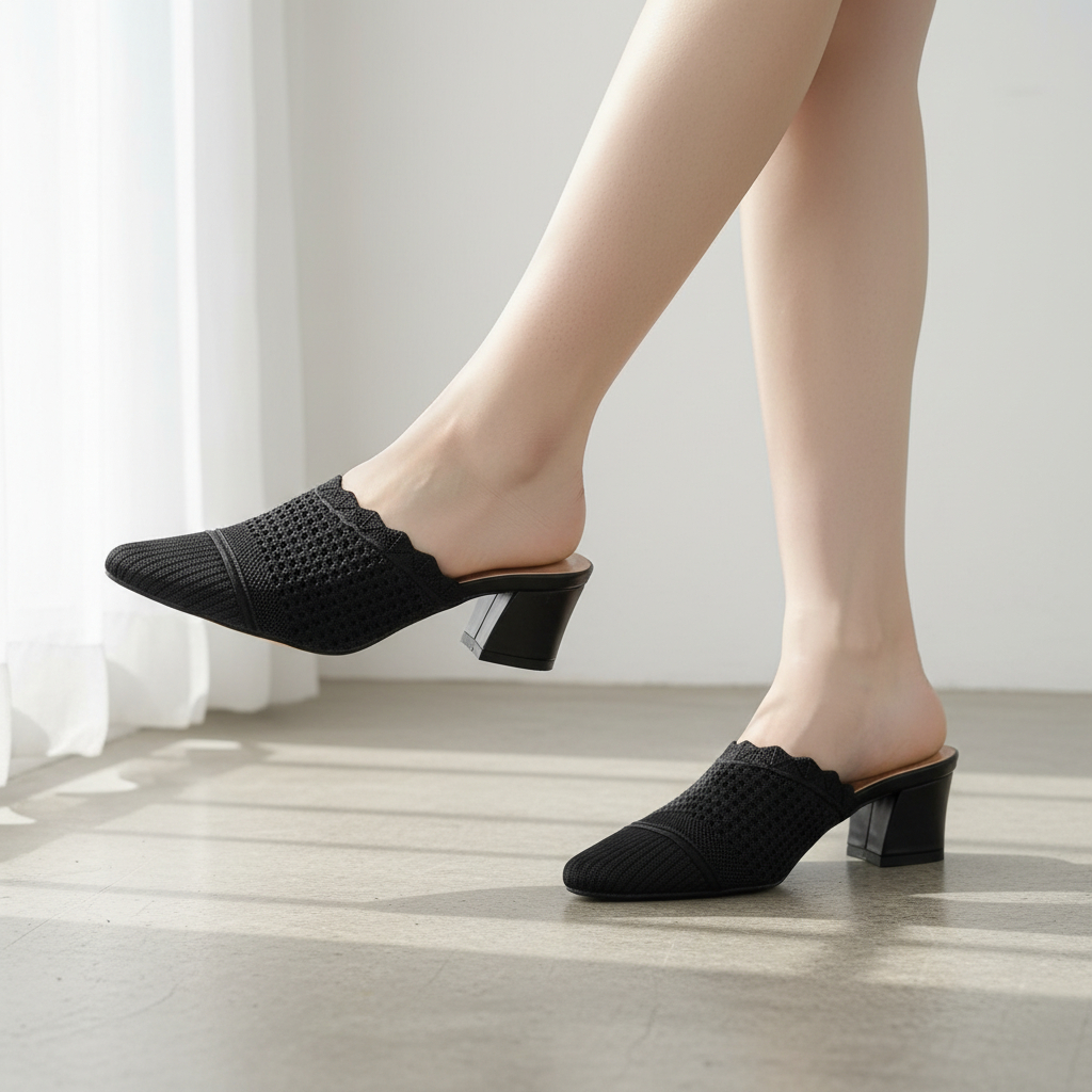 Heels Wanita Pesta Mewah Hitam S.EBEL AB-10 HITAM SC1019