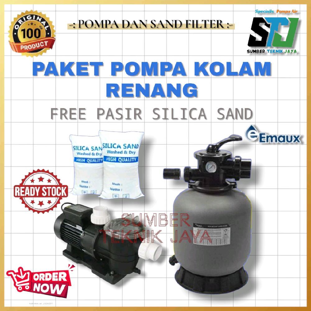 Pompa Air Kolam Renang 1Hp+SAND FILTER Paket kolam Renang