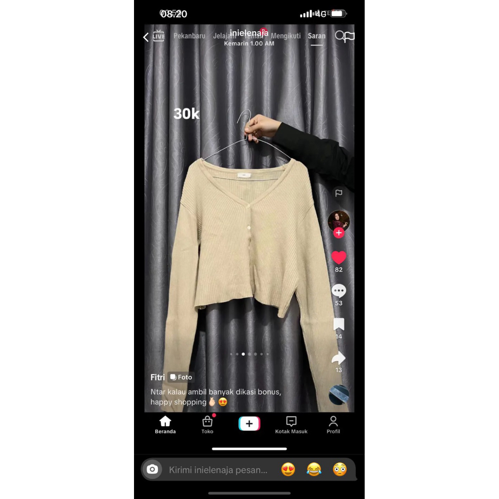 BAJU CREAM CO VIA SHOPEE