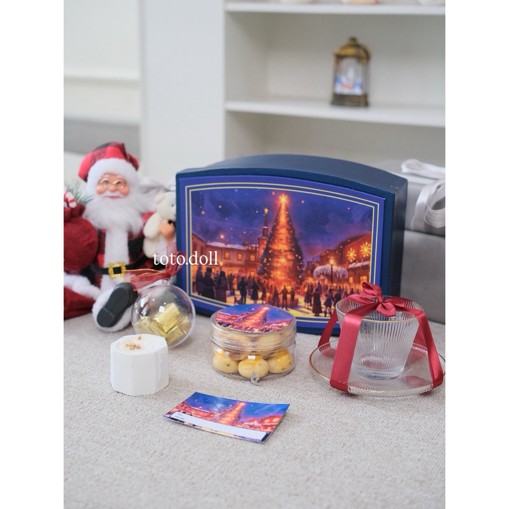 CHRISTMAS HAMPERS NATAL / PARCEL NATAL PREMIUM HARDBOX KUE KERING