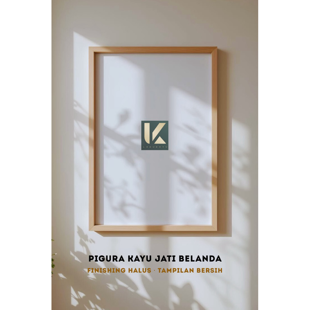 Pigura Kayu Lengkap A4 A3 10R 5R 4R – Frame Foto & Poster