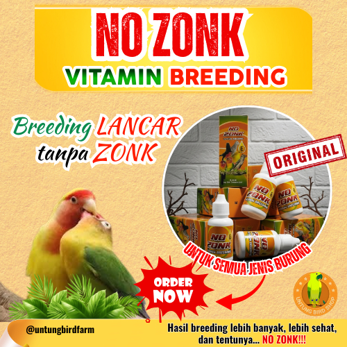 NO ZONK Vitamin Ternak Breeding Burung Lovebird, Vitamin Ternak Lovebird, Vitamin Lovebird