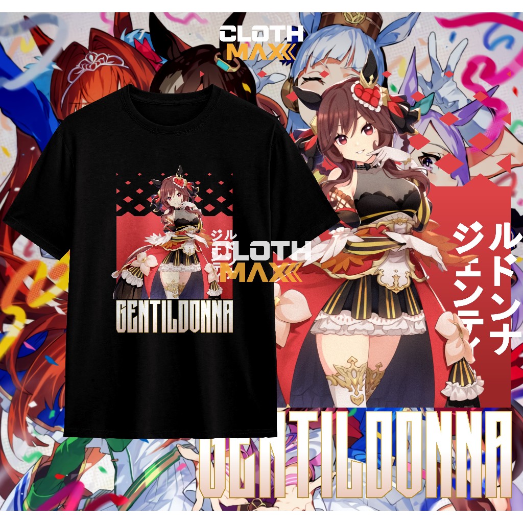 Kaos Baju Gentildonna Uma Musume Tshirt Pretty Derby Game Kaos Dewasa dan Anak Murah Durandal Nyaman
