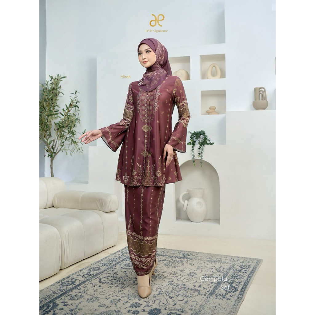 DYN Clothingline Cempala Set | Setelan Rok & Tunik Baju Kurung Dewasa Busui Friendly | Fashion Musli