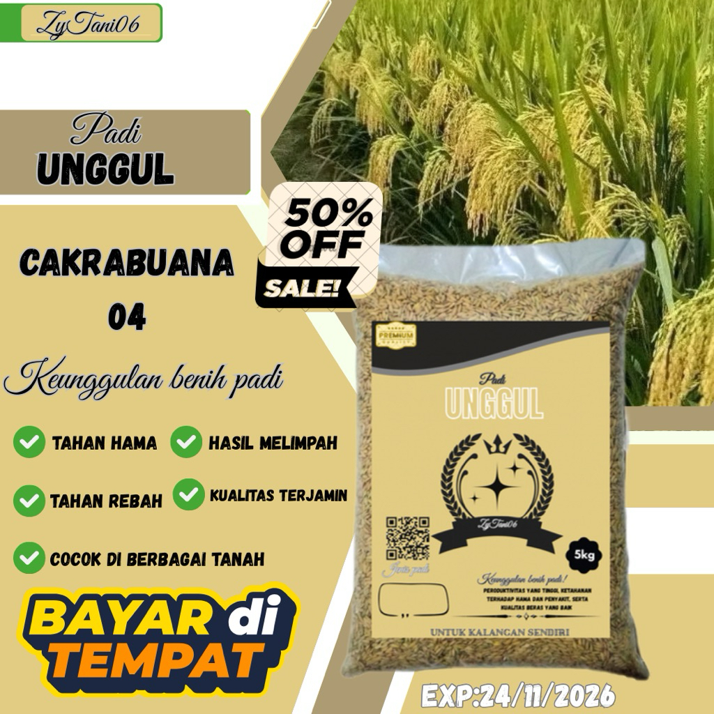 BENIH PADI CAKRABUANA 04 KEMASAN 5Kg