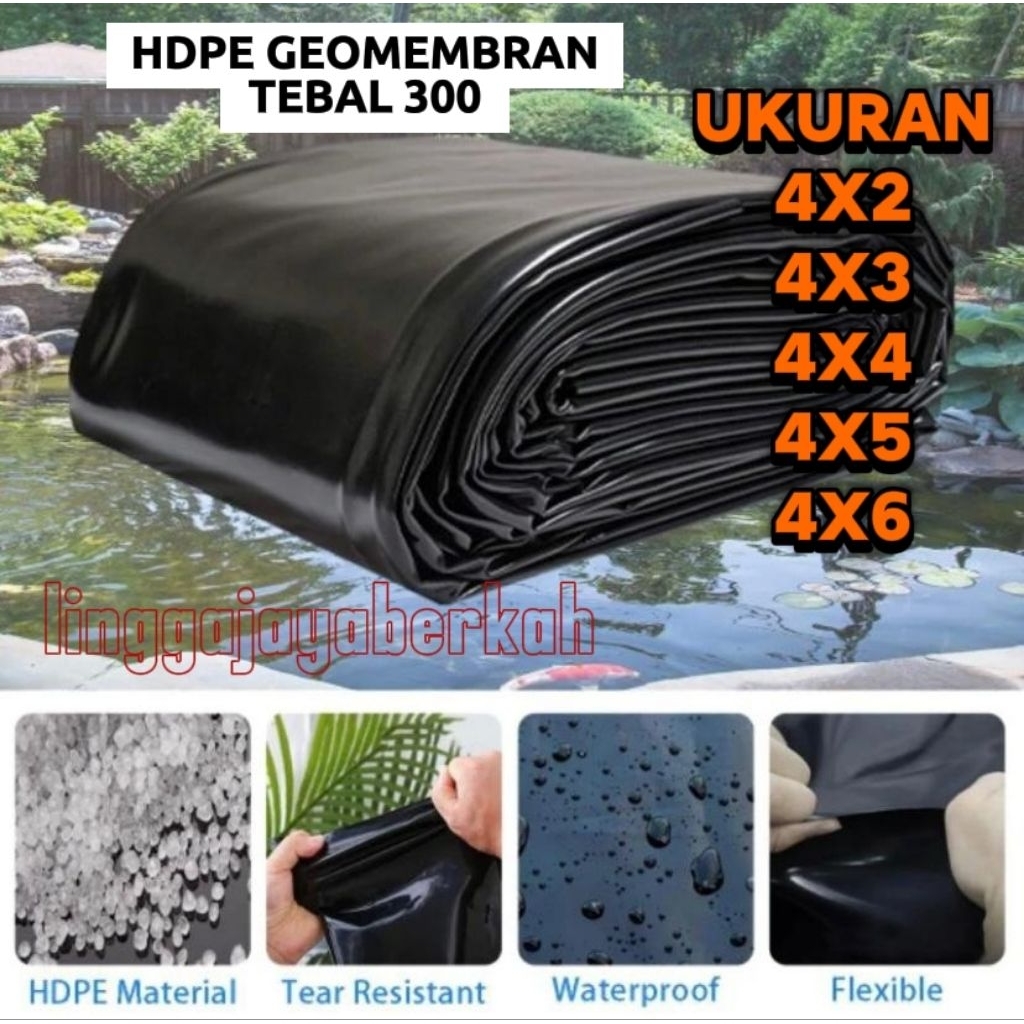 HDPE GEOMEMBRAN LEBAR 4 METER TEBAL 300 MICRON
