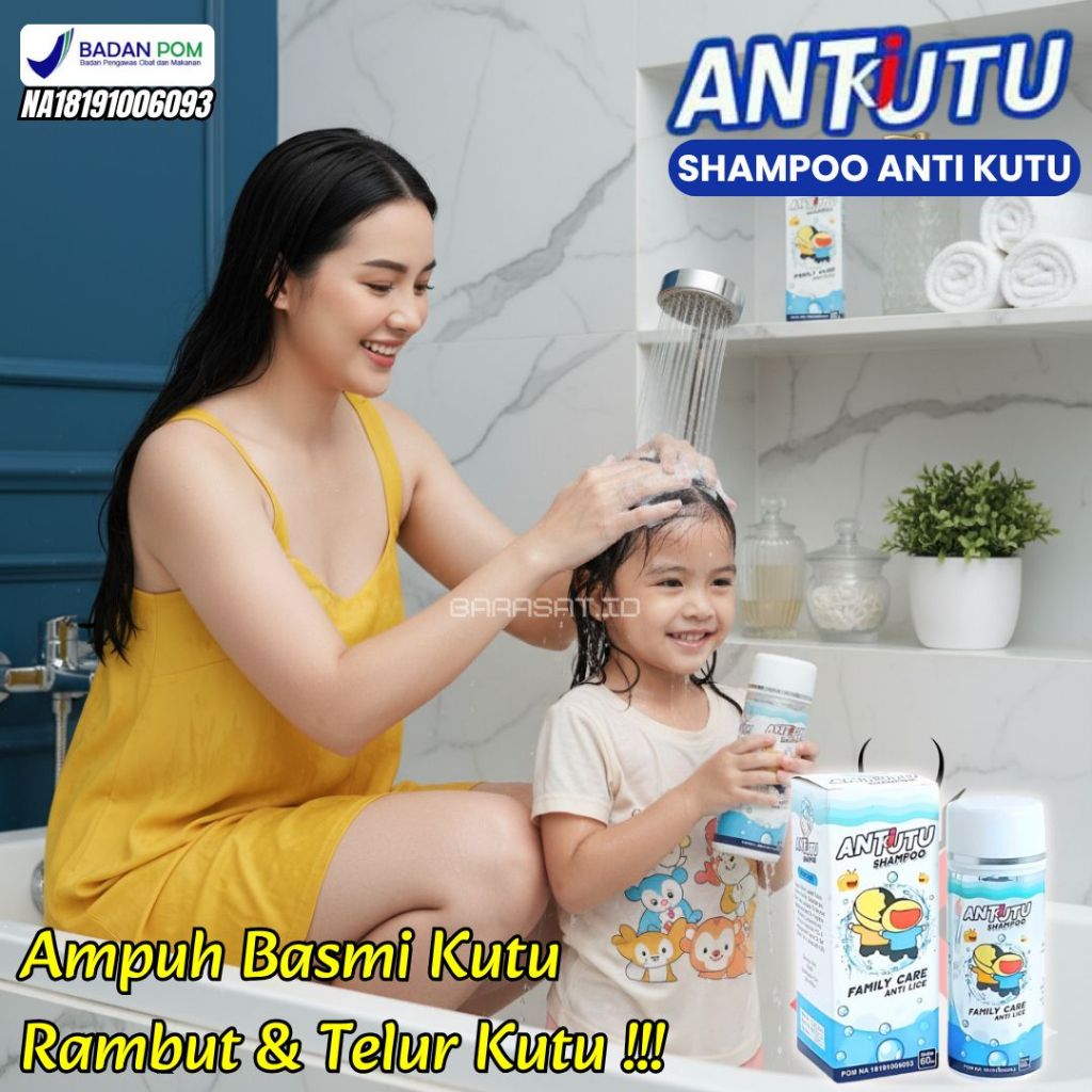 Sampo kutu Antutu Penghilang Telur kutu Rambut Efektif Membasmi Kutu hingga Tuntas Aman BPOM Untuk A