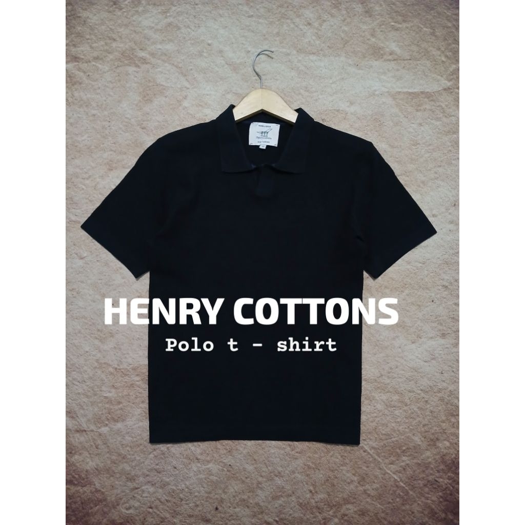 t-shirt polo HENRY COTTONS bahan katun adem recomend