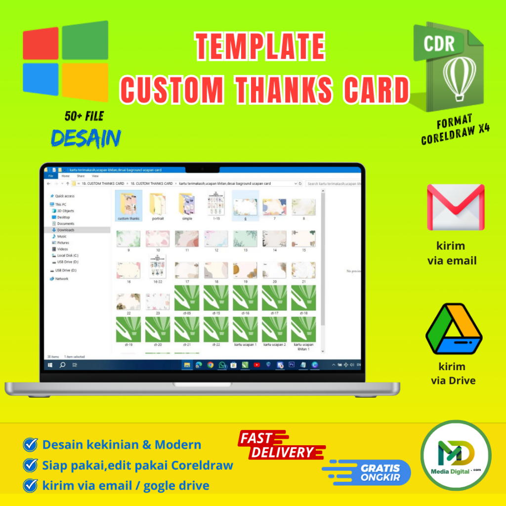 50+ TEMPLATE CUSTOM THANKS CARD - UCAPAN KHITAN - DESAIN BAGROUND KARTU UCAPAN
