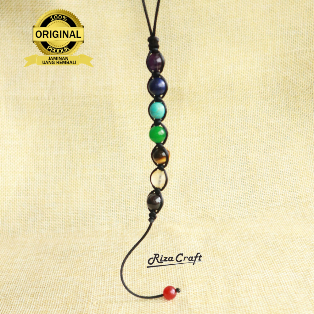 Gantungan Spion Tengah Mobill Mewah Aesthetic Batu Kristal 7 Cakra Chakra ASLI Original