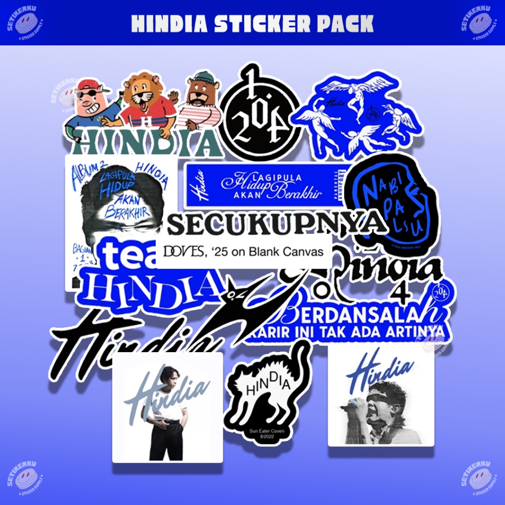 HINDIA Sticker Pack 16pcs  | stiker band hindia vinyl