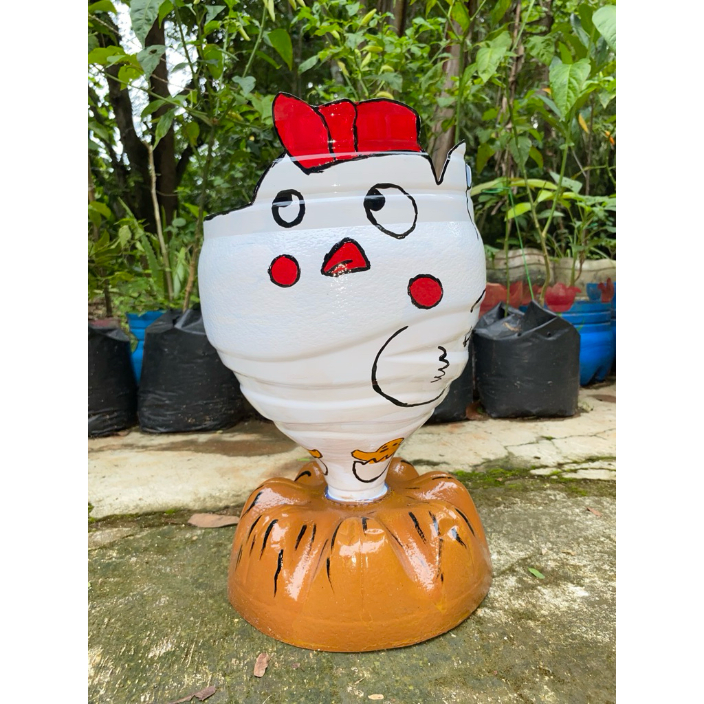 Prakarya Pot dari Galon le minerale 15Lt Ayam