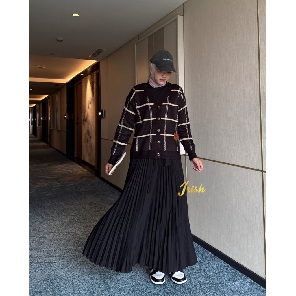 EONNI SET BY IRISH LABEL BAHAN KAOS RAJUT PREMIUM LD 120 DAN PINGGANG KARET FULL