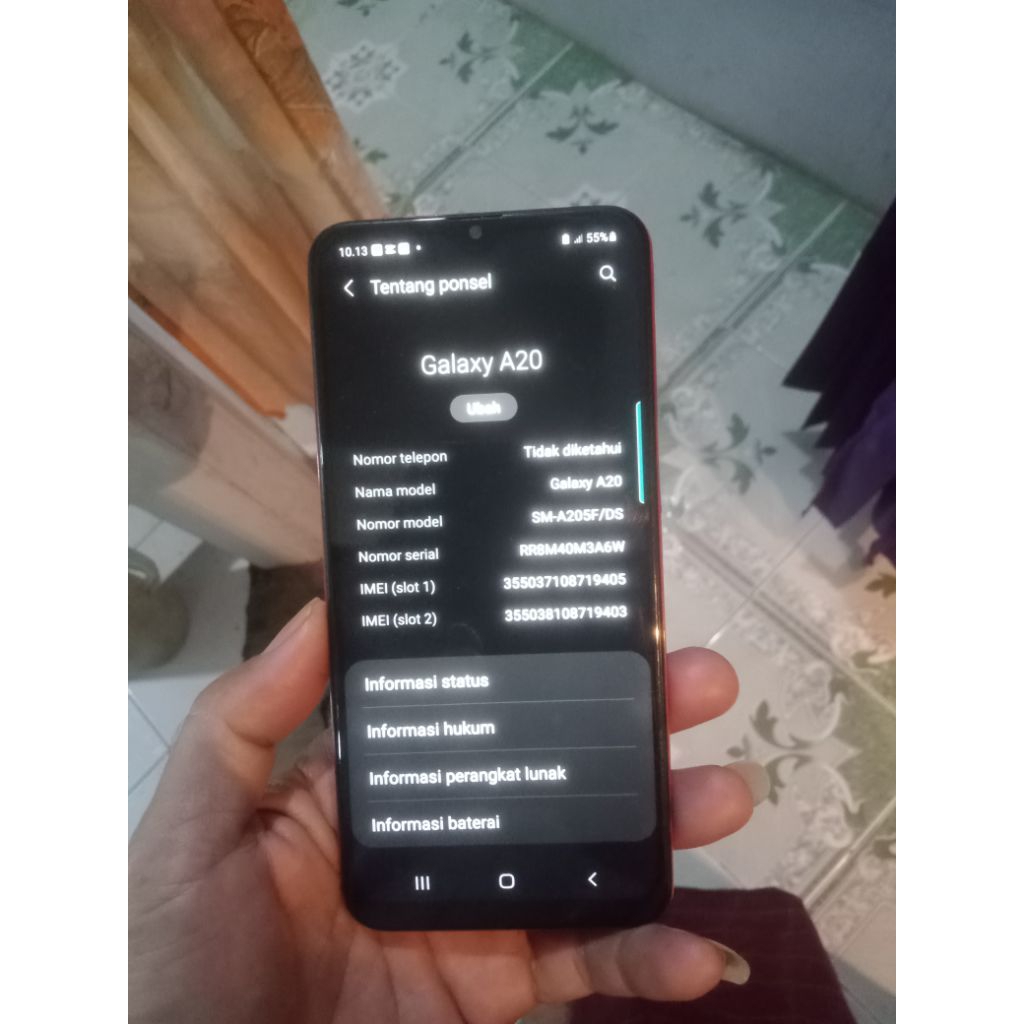 Samsung A20 second normal