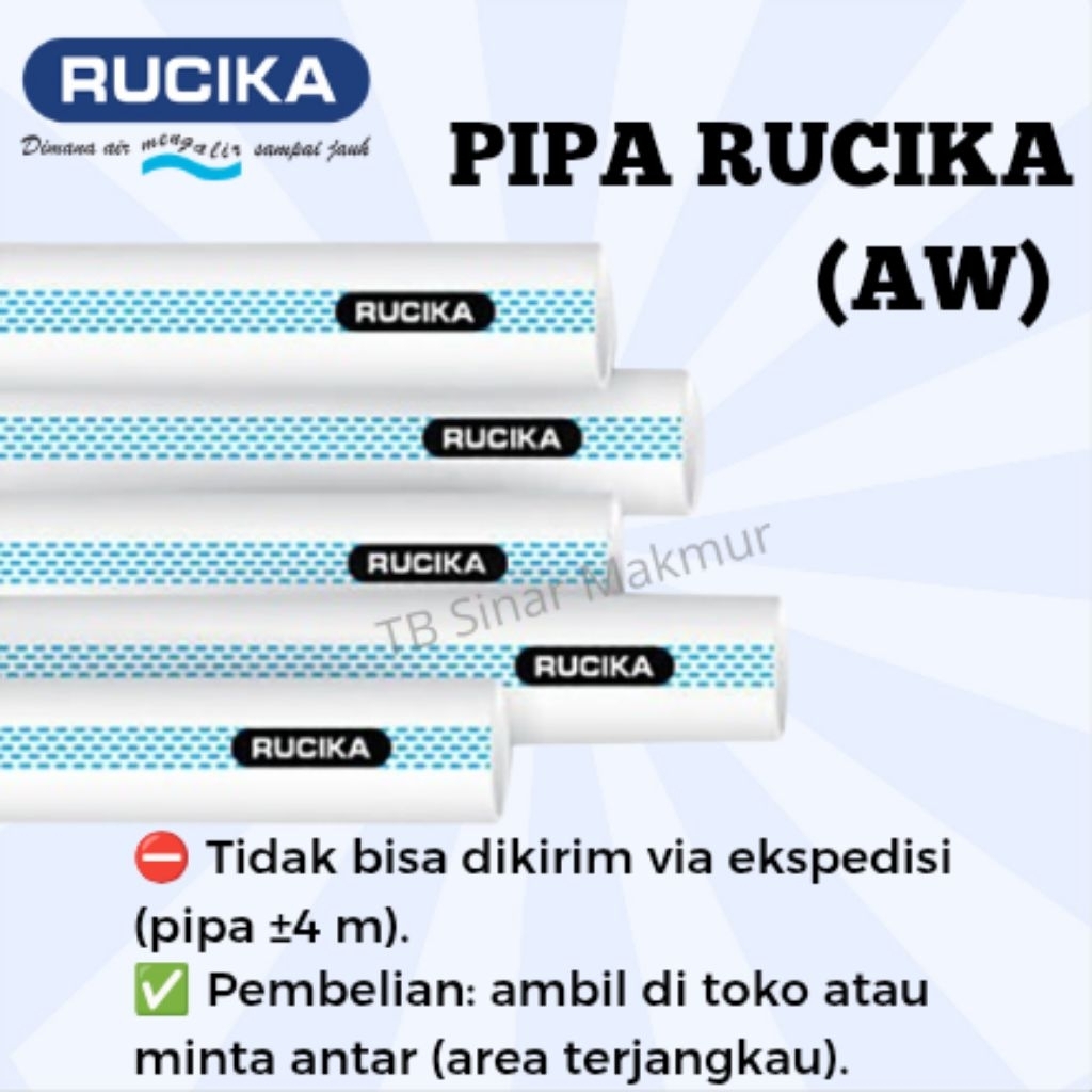 PIPA Rucika AW biru 4" inch (4 meter)