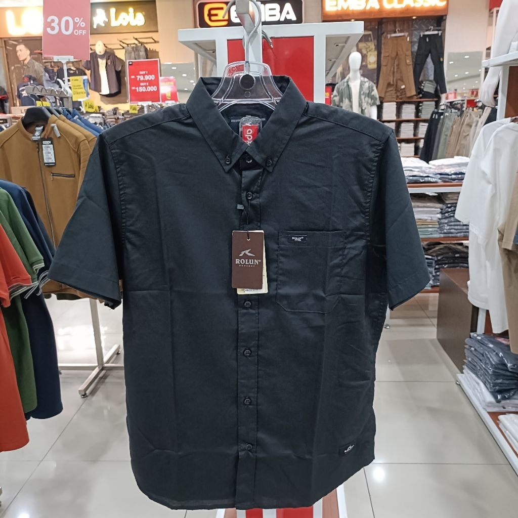 ROLUN kemeja lengan pendek ukuran M - 4XL (jumbo) original