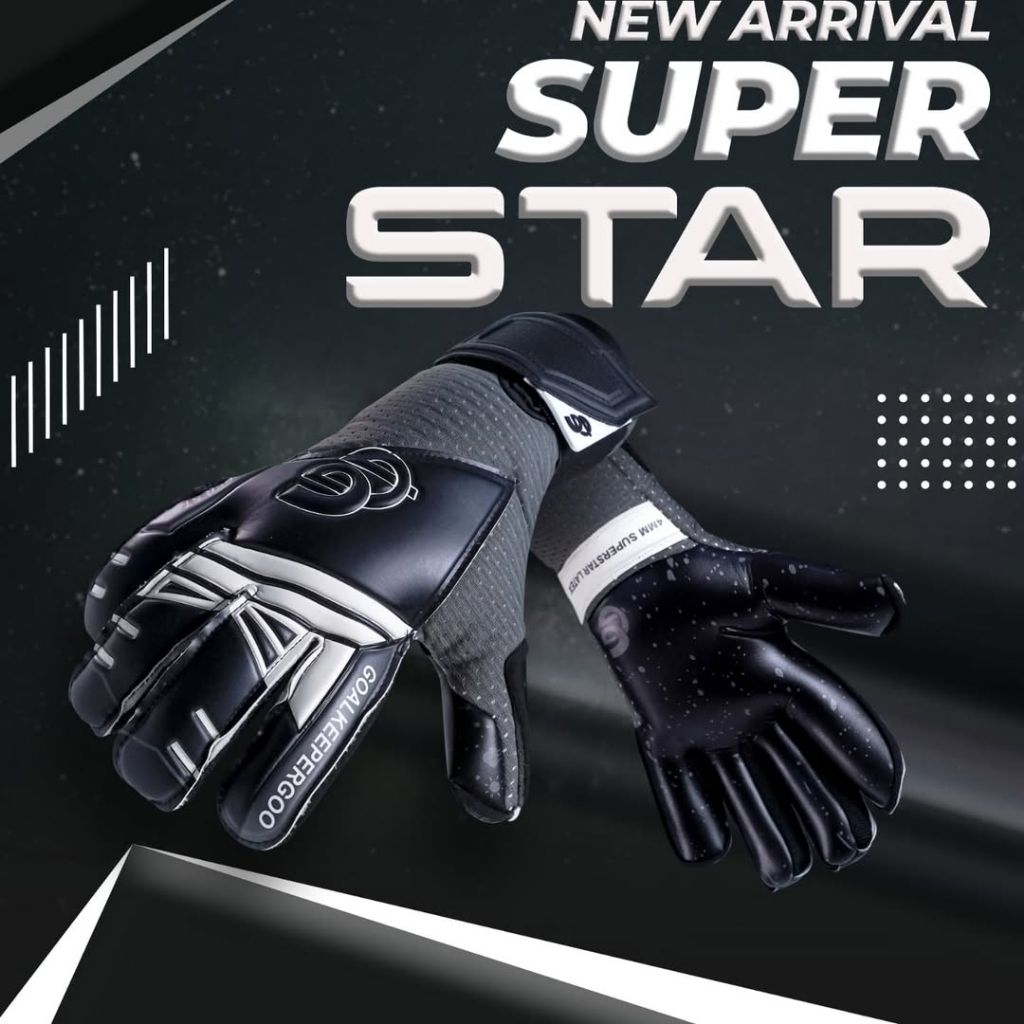 Sarung Tangan Kiper Goalkeeper Goo Super Star Original | Sarung Tangan Kiper Sepakbola Original | Sa