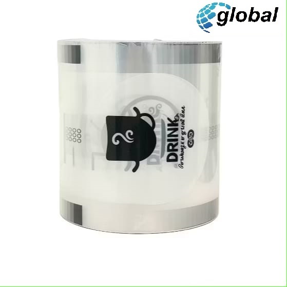 096 DRINK PUTIH/ Plastik Lid Cup | Plastik Seal Cup | Tutup Gelas Teh - Motif Drink Putih  Cup Seale