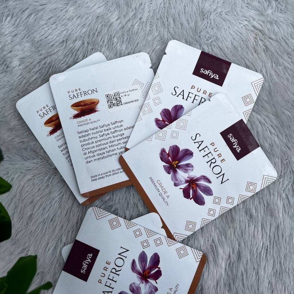 Safiya Saffron saset 0,15 gram | Saffron Organik | Saffron Sachet | Saffron Premium | Saffron kemasa