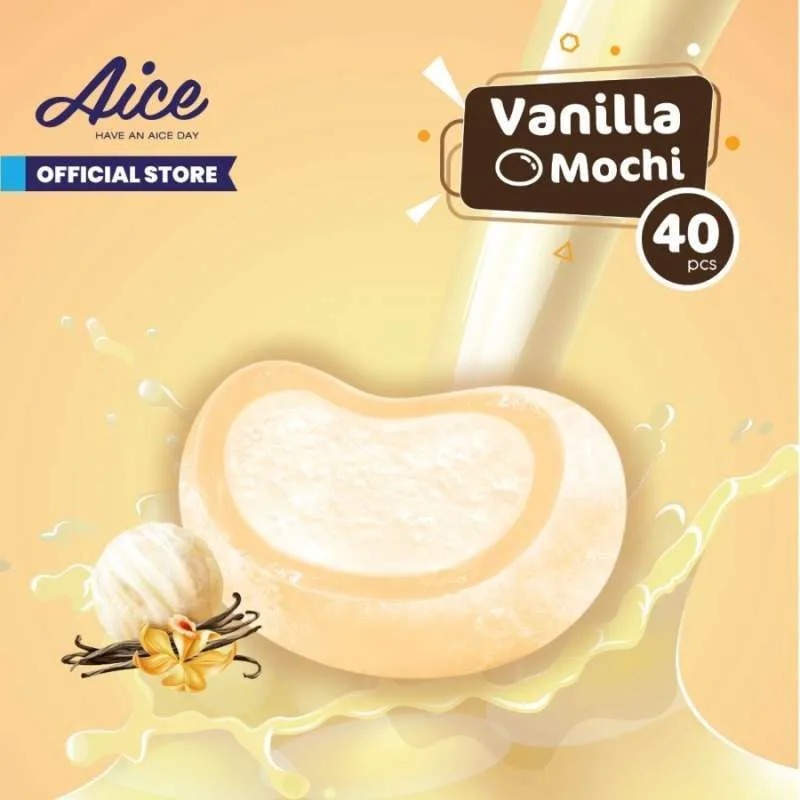 Aice Ice Cream Mochi Vanilla ( 1 karton = 40 pcs )