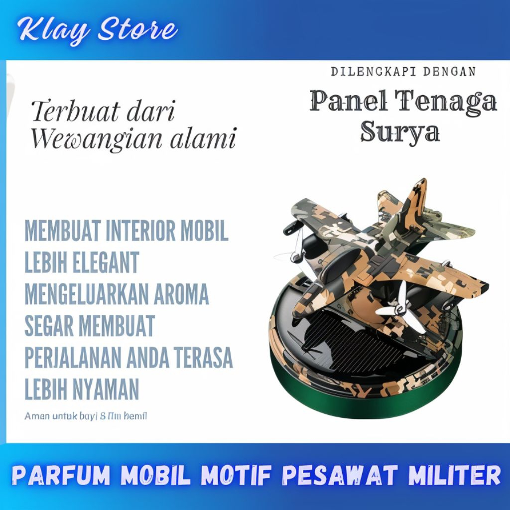 Parfum Pajangan Mobil Pesawat Tempur / Pesawat Militer Loreng Hiasan Dashboard Car Freshenner Aromat