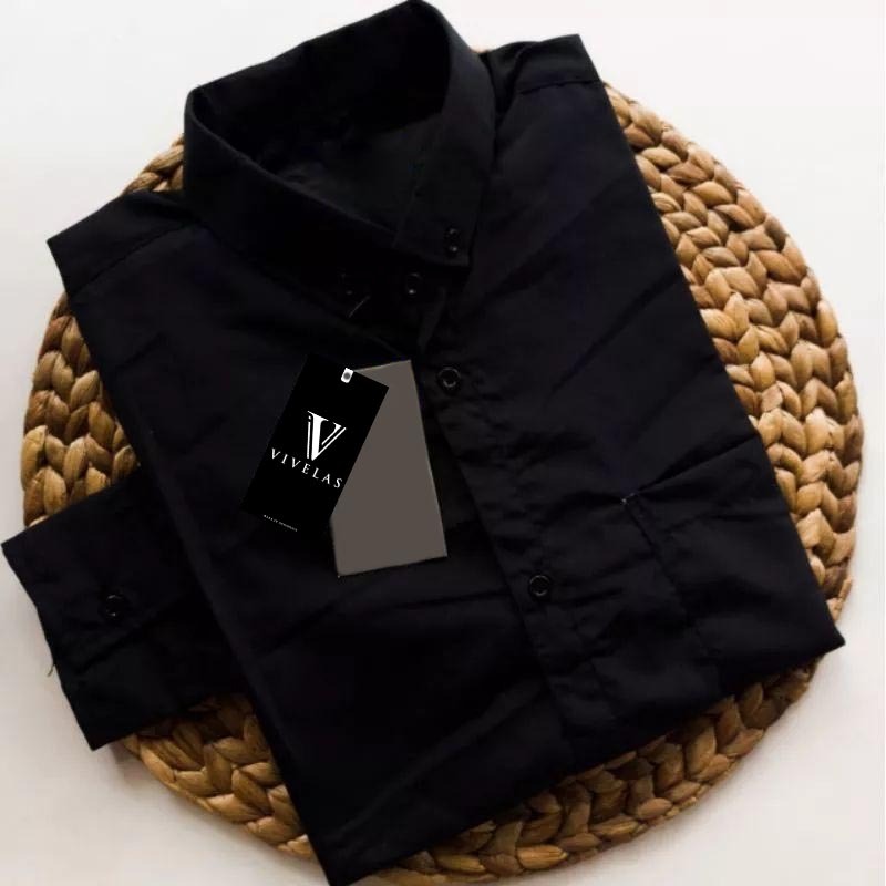 Kemeja Polos Pria Lengan Panjang Model Slimfit Baju Hem Lengan Tangan Panjang Cowok Dewasa Remaja