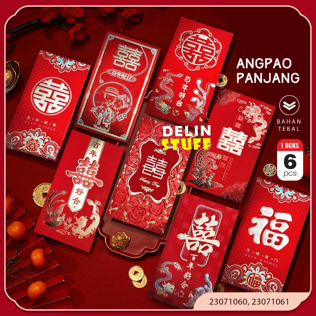 Angpao Wedding Chinese Kertas Angpau Wedding Angpao Panjang Angpao Fu